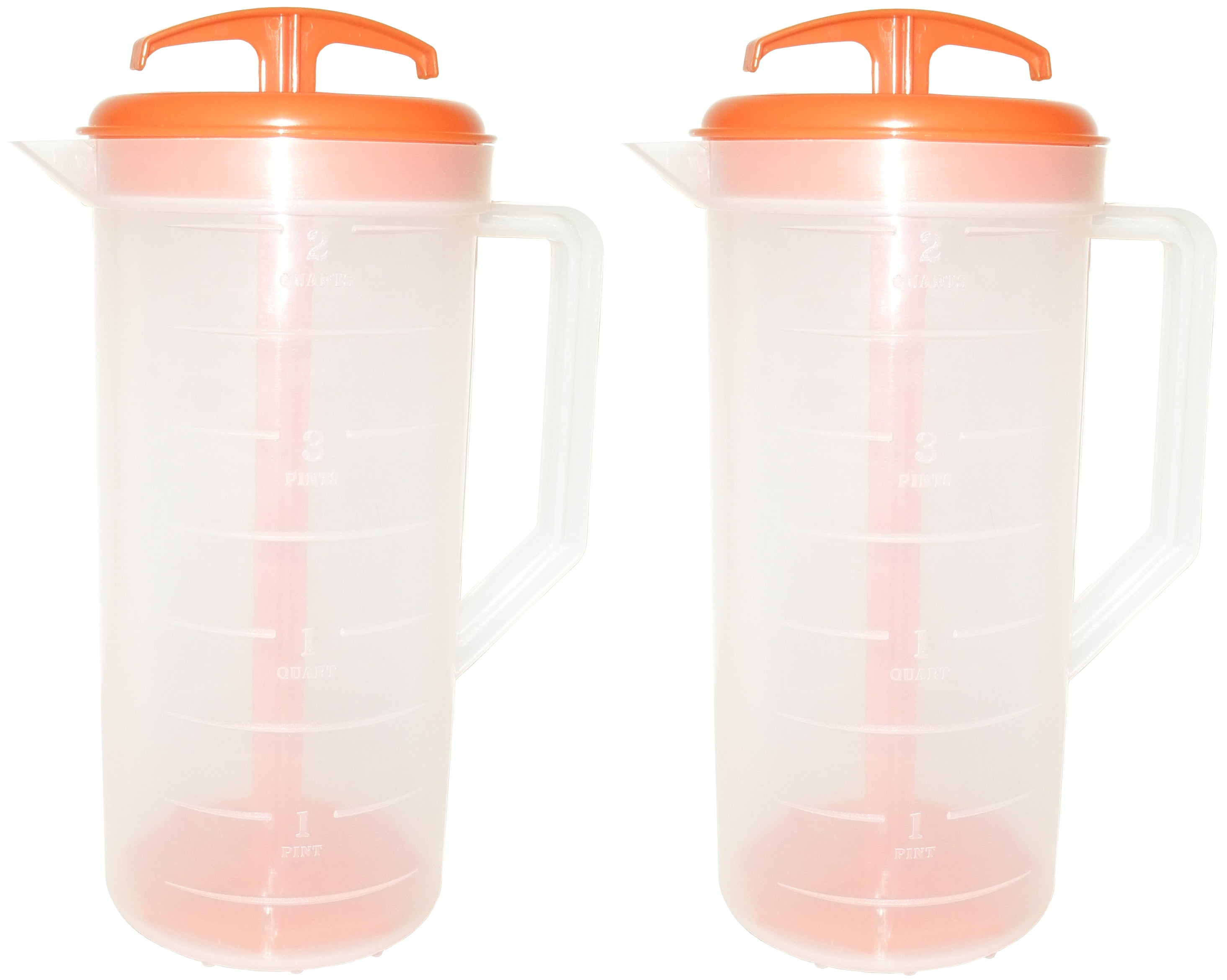 The Original MixStir Mixing Pitcher; Jbk Pottery - Mixing Pitcher for Drinks, Plastic Water Pitcher with Lid and Plunger with Angled Blades, Easy-Mix