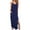 Dark Blue, variant on IROINNID Women's Sundress V-Neck Sleeveless Fashion Casual Dresses Summer Pullover Dress Solid Color Full-Length Dress