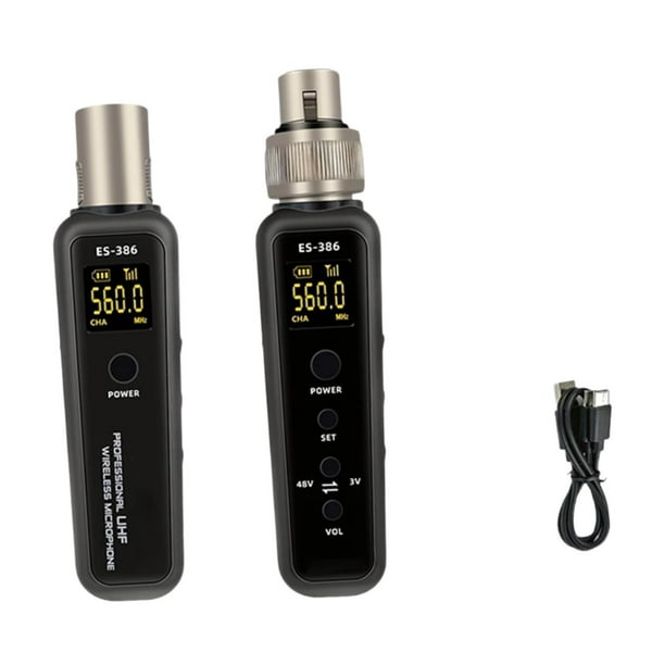 Receptor transmisor de micrófono,Micrófono Transmisor Receptor Adaptador de micrófono,Sistema de micrófono Transmisión de larga distancia,Micrófono dinámico de emparejamiento automático