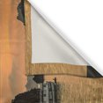 thumbnail image 3 of Ambesonne Landscape Kitchen Curtains, Halon Bay Sea Ships View, 55"x45", Dark Khaki and Petrol Blue, 3 of 3
