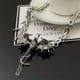 thumbnail image 5 of Imprisoned Flying Dragon Necklace Sword Pendant Gothic Dragon Jewelry Cross Necklace Fantasy Jewelry for Men & Women, 5 of 7