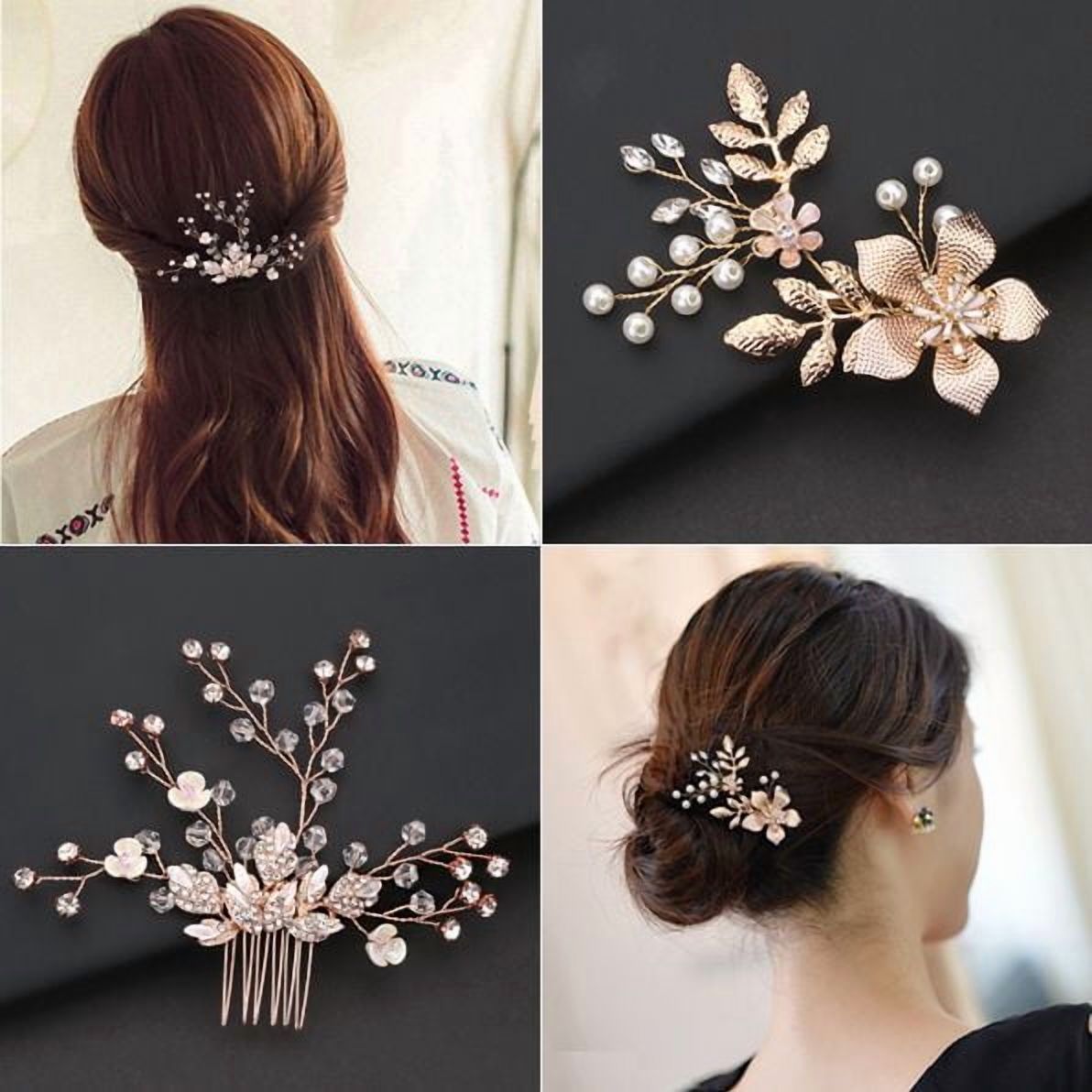EKE Women’s Hair Clip Vintage Retro Back-Wear Elegant Hair Accessory with Fashion Texture