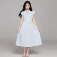 thumbnail image 2 of Agkizg Girls Summer Dress Plaid Sleeveless Round Neck Loose Fitting A-line Casual Comfortable Dress,Sizes 14-15 Years, 2 of 5