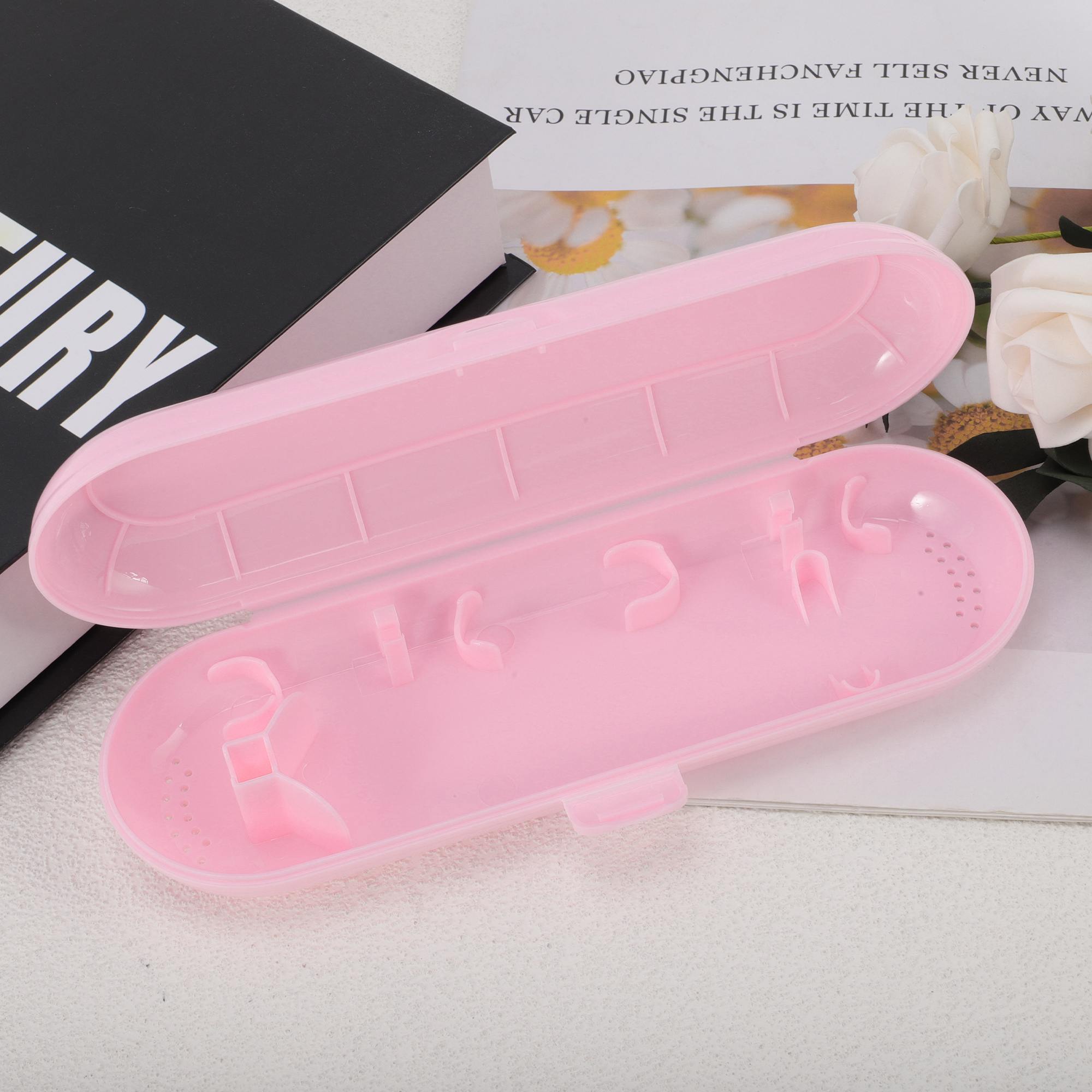 Unique Bargains Portable Electric Toothbrush Travel Case Oral-B Models Pink