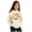 Light Yellow, variant on Kids Girls Sweatshirts Retro Groovy Letter Daisy Print Hoodie Long Sleeve Pullover Sweatshirt with Kangaroo Pocket Outdoor Activities Sweatshirts