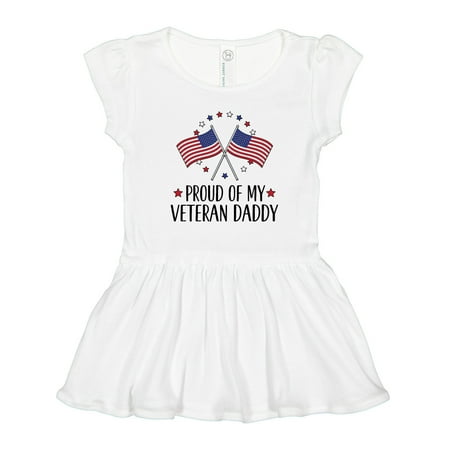 

Inktastic Military Veteran Daddy Proud Son Daughter Gift Toddler Girl Dress