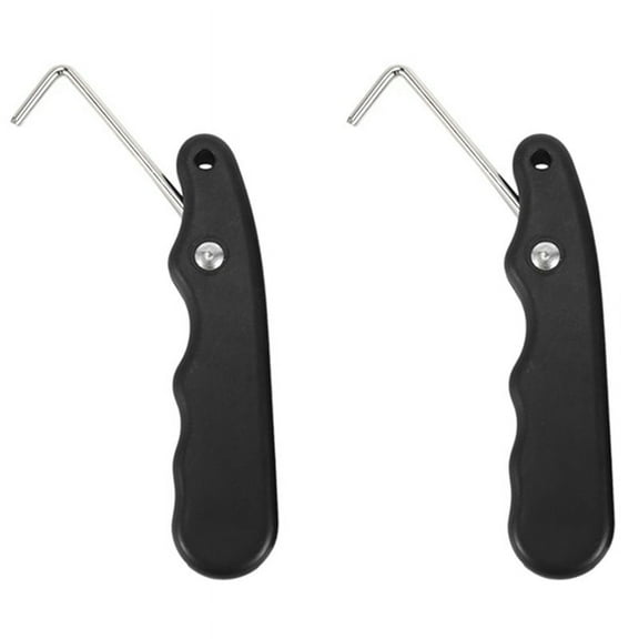 2X Universal Practical for Figure Roller with Extended Hook Ice Hockey Puller Portable Handle Skate Lace Tightener