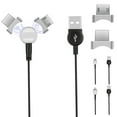 thumbnail image 3 of 180 Degree Rotating Magnetic USB Cable charging cord magnetic charging Mobile Phone Fast Charger Cord Micro/Type-c/8 Pin Head, 3 of 9
