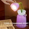 thumbnail image 4 of Night Lights Unique Wireless Flower Desk Lamp With Vase Flexible Gooseneck Rechargeable Led Lamp With Usb Charging Port 3 Color Modes And Stepless Dimming Flower Lights Room Lights Lamp, 4 of 7