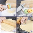 thumbnail image 3 of Geesta Adjustable Wood Rolling Pin with 5 Thickness Rings, Precise Dough Roller Handle Press Design with Measurement Guide for Baking Fondant, Pie Crust, Cookie, Pastry - Baking Essential, 3 of 8