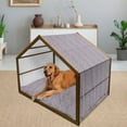 thumbnail image 2 of Cherry Blossom Pet House, Japanese Nature Inspired Sakura the of Renewal and Hope, Outdoor & Indoor Portable Dog Kennel with Pillow and Cover, 5 Sizes, Blue Grey Green and Pink, by Ambesonne, 2 of 4