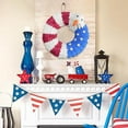 thumbnail image 5 of 4th of July PALIFEUR Wreath for Front Door, 9.84 Inch Patriotic Wreaths, Artificial Floral Spring Wreaths Decorations for Memorial Day Independence Day Veterans Day, Red Blue White, 5 of 5