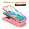 thumbnail image 4 of PlusAcc For iPhone 14 Pro Max Waterproof Shockproof Dustproof Case with Built-in Clear Screen Protector Rugged Cover - Pink, 4 of 8