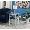 thumbnail image 1 of Convenience Concepts Gold Coast Mayfair End Table, Silver / Mirror, 1 of 4