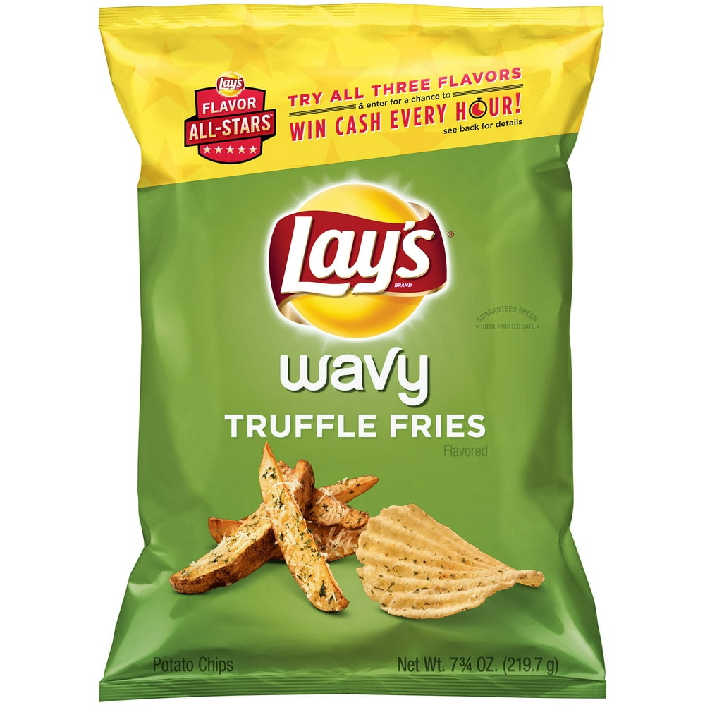 Lay's Wavy Truffle Fries Potato Chips, 7.75 Oz.