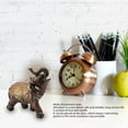 thumbnail image 5 of Riousery Wealth Lucky Elephant Statue Resin Feng Shui Figurine Home Decoration for Living Room Housewarming Gift, Large 6.69 Inches / 17 cm, Brown, 5 of 9
