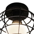 thumbnail image 5 of Lámpara de techo semiempotrada, lámpara de araña contemporánea, iluminación de estilo rústico. Luz Blanca Redonda, 5 of 5
