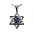 thumbnail image 2 of Star K� Jewish Star of David Pendant Necklace with Round Simulated Alexandrite, 2 of 9