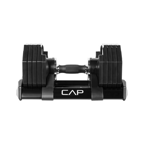 CAP Adjustable Dumbbell, 5-50 lb (Black)