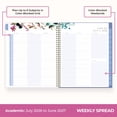thumbnail image 4 of Blue Sky Kelly Ventura 2026-2027 Weekly and Monthly Academic Year Student Planning Calendar, July 2026 - June 2027, 8.5" x 11", Storage Pocket, Magnetic & Snap In Book Marks, Stickers, Blooming, 4 of 10