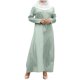 thumbnail image 1 of Vestidos de verano para mujer Vestido de manga larga de color sólido con cremallera musulmana para mujer Pompotops hdfakjf2830, 1 of 9
