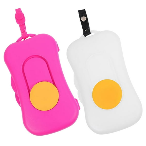Baby Tissue Box 2 Pcs Portable Wipes Dispenser Outdoor Case Container Travel Pp