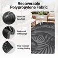 thumbnail image 2 of DEORAB 5'x8' Outdoor Rugs Waterproof Patio Reversible Plastic Straw Carpet Camping Outside Mat For Garden Balcony Camping Porch, Black & Grey, 2 of 7
