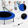 thumbnail image 6 of XiHuaZhaoChen Foldable Rebounder Trampoline for Adults, Stable & Quiet Small Exercise Trampoline with Safety Pad, Indoor Outdoor Mini Fitness Trampoline for Adults,38" x 38" x 7.5",Blue, 6 of 11