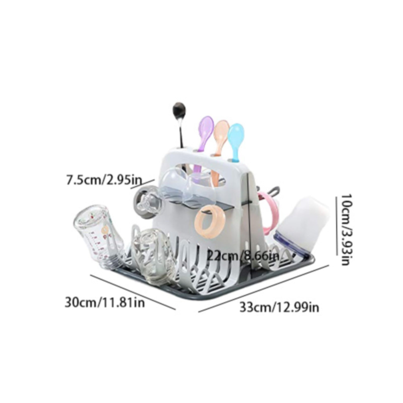 Modern Minimalist Bottle Draining And Drying Rack For Babies Tableware Cleaning Bottle Box Nipple Portability And Organization