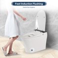 thumbnail image 2 of Heated Seat Smart Toilet, One Piece Toilet, Automatic Flush Tankless Toilet without Bidet, with Foot sensor Flush, Blue Night Light, Knob Control, Power Outage Flushing, Soft Close Cover,White, 2 of 12
