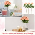 thumbnail image 5 of 50 Pcs Artificial Rose Flower Realistic Silk Roses with Stem Bouquet of Flowers Plastic Flowers Real Looking Fake Roses for Home Wedding Centerpieces Party Decorations (White), 5 of 6