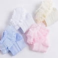 thumbnail image 7 of LYMAYTER 4 Pack Dress Socks for Toddler Summer Breathable Socks‌ Girls Double Ruffle Ankle Socks 1-15Y, 7 of 7