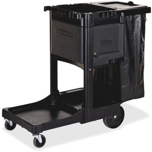 Rubbermaid Commercial Executive Janitor Cleaning Cart 3 Shelf 8" , 4