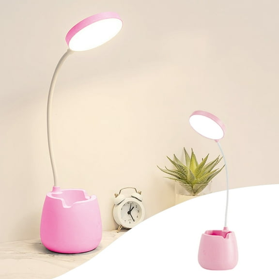 Eye Protection Desk Lamp,Three-Speed Dimmable LED Reading Light,USB Rechargeable Foldable Study Lamp,With Pen Holder,Student Homework Light For Dormitory Bedside,Portable Desk Light Holiday Gifts