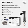 thumbnail image 5 of VIGO Niko Single Handle Single-Hole Bathroom Vessel Faucet in Matte Black, 5 of 13