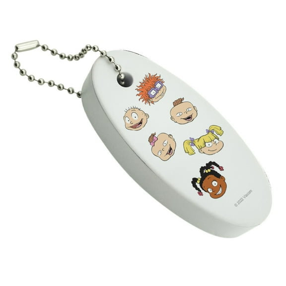 Rugrats Character Heads Floating Keychain Oval Foam Fishing Boat Buoy Key Float