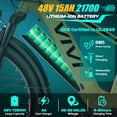 thumbnail image 6 of Vivi 26" x 4.0 Fat Tire Electric Bike for Adults, 749W Motor Electric Mountain Bike, 19.8MPH Up to 60Miles Ebike with 48V 15AH Battery UL2849 Certified,7 Speed, Hydraulic Brake,Torque Sensor, 6 of 8