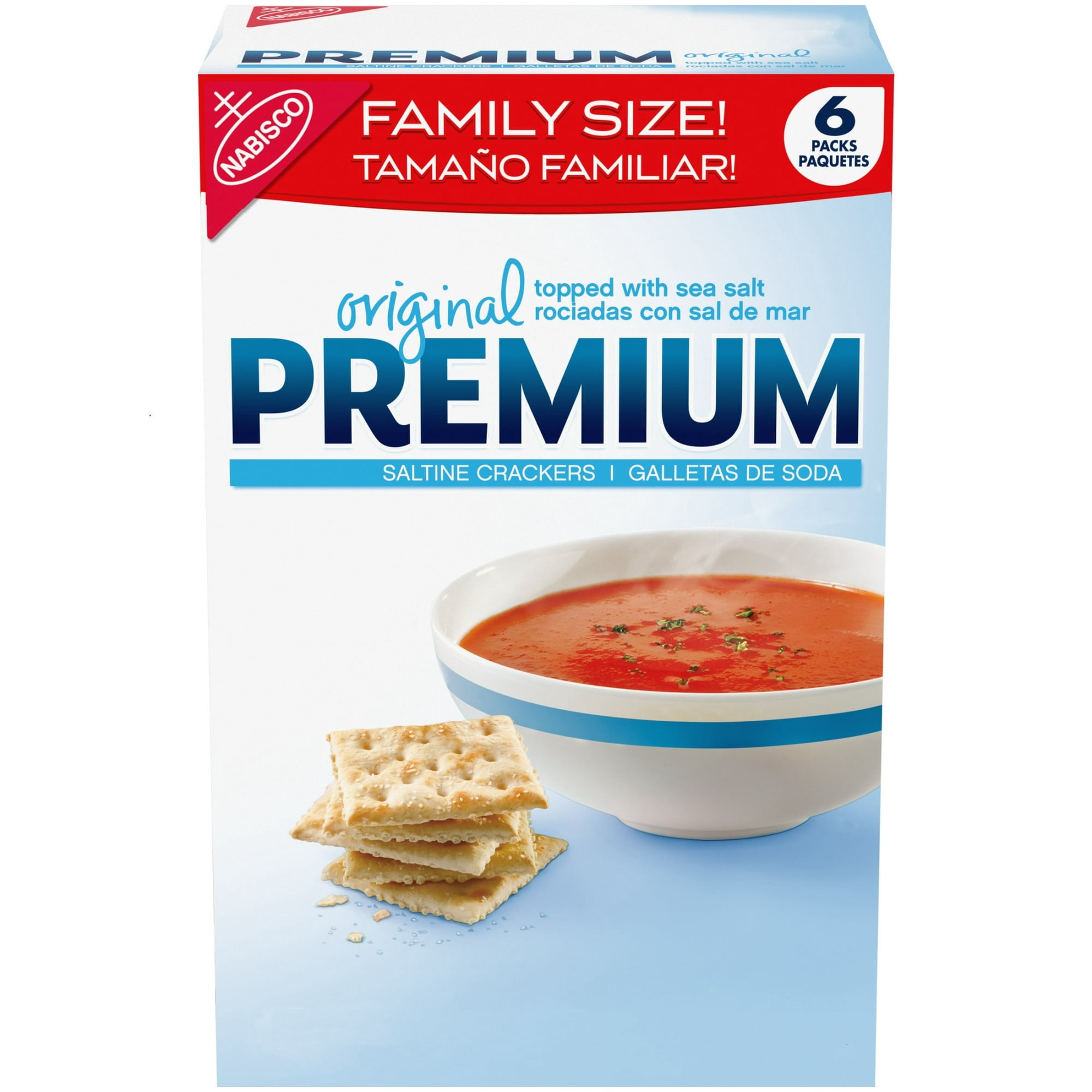 Premium Original Saltine Crackers, Family Size, 24 oz (Pack of 4)