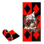 DC Comics Harley Quinn Cotton Beach Towel, 28" x 58"