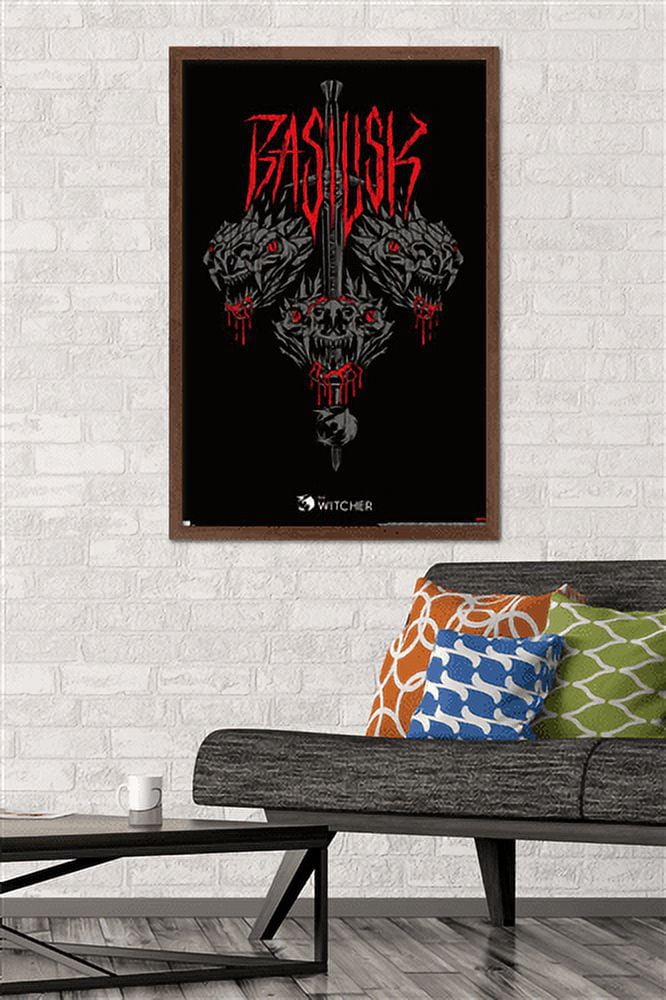 Netflix The Witcher Season 2 - Basilisk Wall Poster, 22.375" x 34", Framed