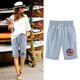 thumbnail image 4 of Pantalones Cortos Casuales para Mujer Día de la Independencia Impreso Elástico de la Cintura, Pantalones Cortos de Verano para Mujeres, 4 of 5