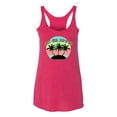 thumbnail image 2 of Wild Bobby, Pastel Color Hot Girl Summer, Streetwear, Women Tri-Blend Racerback Tank Top, Shocking Pink, Large, 2 of 4