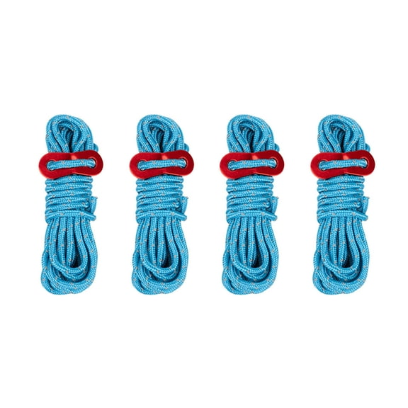 Beautynvta 4 Pack High-Reflective Guy Lines, 4mm Guy Lines Ultralight Tent Cords for Tent, Tying Down Tarp, Camping, Outdoor Packaging