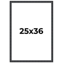 25x36 Frame Black Real Wood Picture Frame Width 1.25 inches | Interior Frame Depth 0.5 inches |