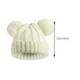 thumbnail image 2 of Winter Hat for Kids Toddler Children, Beanie with Double Pom Pom Warm, Accessories Knit Beanies Cap, 2 of 5