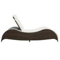 thumbnail image 2 of vidaXL Patio Lounge Chair Outdoor with Cushion Sunlounger Sunbed Poly Rattan, 2 of 13