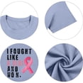 thumbnail image 4 of Cancer Shirts For Women Casual Ribbon Graphic Tee Shirts Casual Loose Short Sleeve Awareness Sweatshirt, 4 of 4