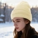 thumbnail image 2 of Gorro protector de punto acrílico para mujer | Gorro para control de encrespamiento para el cabello forrado de satén | Sombrero elástico elástico cálido para invierno | Pack de 1 | Poliéster, 2 of 5