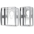 thumbnail image 1 of HUGFEGWE 2 Pcs Stainless Steel Square Slot Cutter, Drywall Oscillating Tool Outlet Box Cutter, Electrical Box Drywall Outlet Cutout Tool, One Step in Place Oscillating Square Blade for CA919-79944, 1 of 7