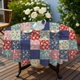 thumbnail image 4 of Pioneer Flower Floral Print Pattern Round Tablecloth 60 X 60 Inch, Wrinkle Resistant Wipeable Table Cloth for Kitchen Dining Picnic Patio Party, 4 of 6